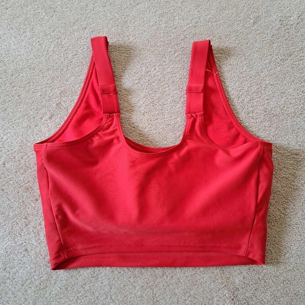 Puma Swim Top Cropped Tank Womens Size Small Red Bikini Top NWOT - Picture 4 of 7